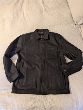 Mens Quince Italian Wool Chore Jacket NWT Black XL